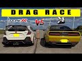 Tuned Civic Type R takes on Widebody Challenger Scat Pack, result may surprise you, drag and roll.