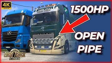 1500 HP Volvo FH5 Open pipe Engine Swap | ETS2 4K Realistic Driving