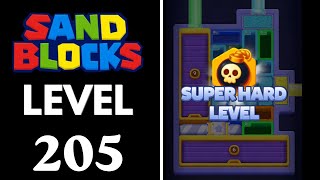 Sand Blocks: Drop Puzzle Level 205 Walkthrough 