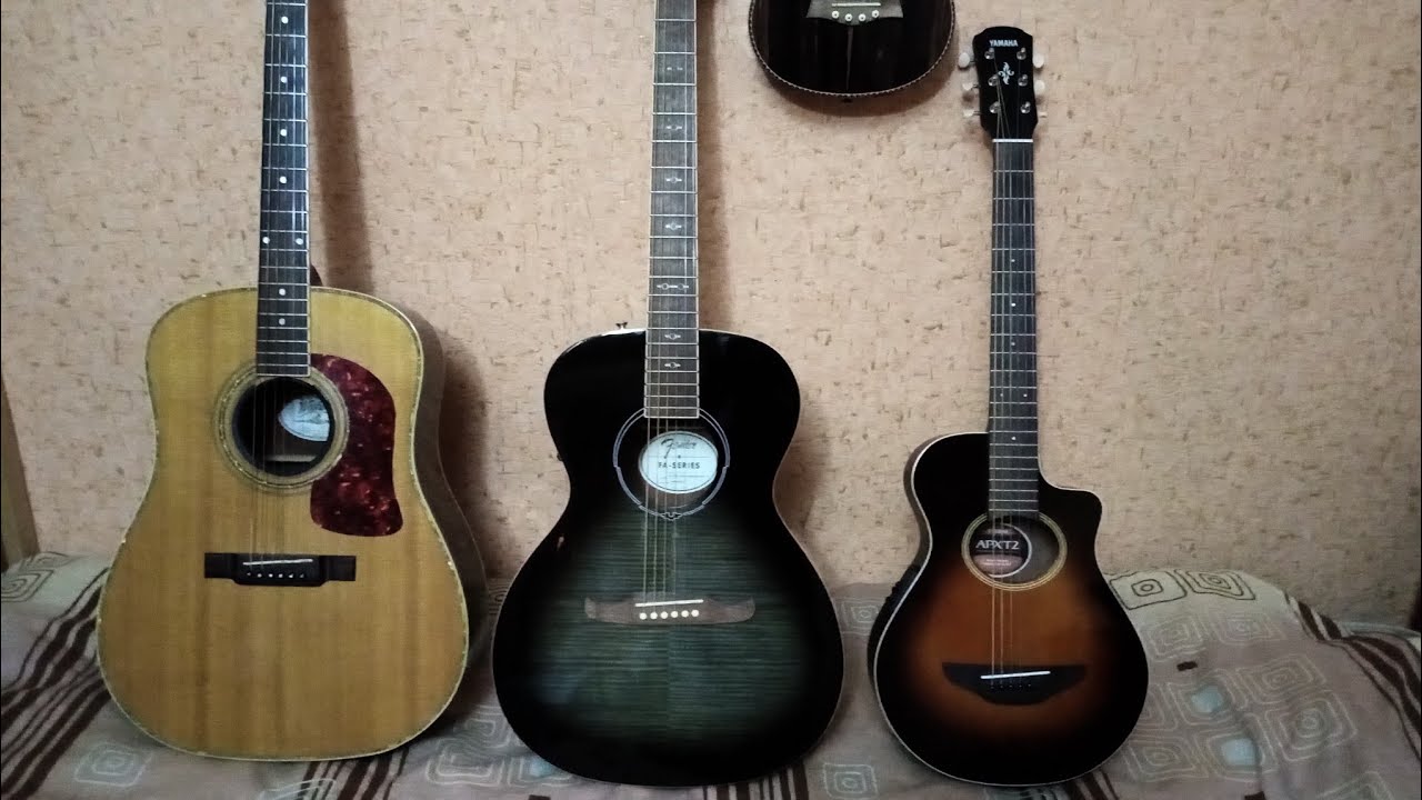Washburn D 21 Dreadnought Vs Fender FA 235 Concert Vs Yamaha APXT2 Travel Guitar (Сравнение