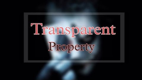 Transparent css background | how to using transparent property in css | css property
