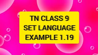 TN 9 Maths Set Language Example 1.19