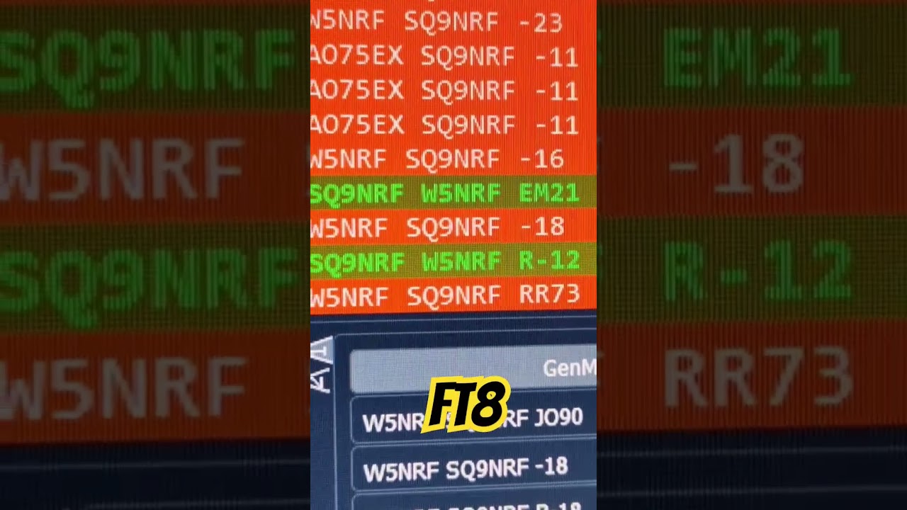 SQ9NRF calling W5NRF via FT8 21MHz
