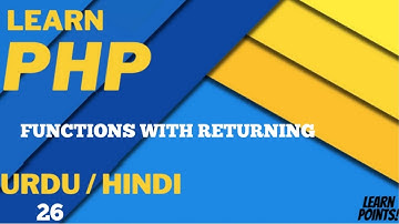 PHP Functions with Returning Value Tutorial in Hindi / Urdu