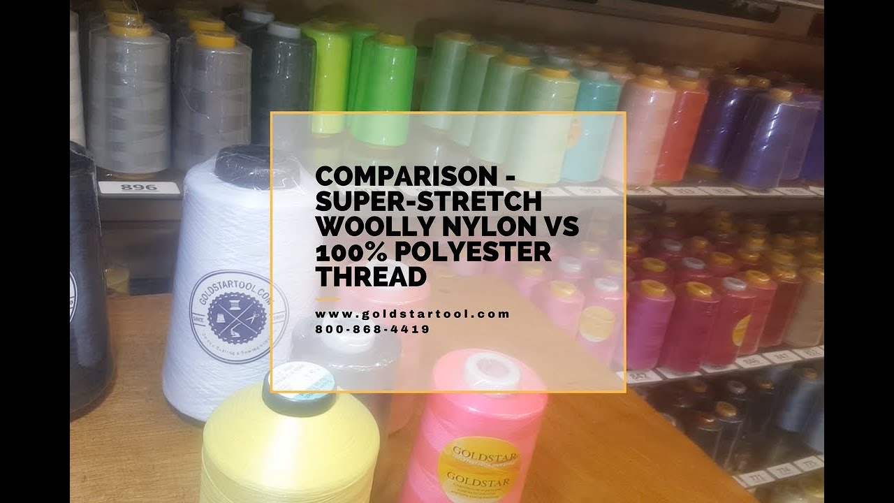 Comparison - Super-Stretch Woolly Nylon VS 100Polyester Thread