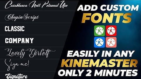 how to add custom fonts in kinemaster🔥🔥|Kinemaster mai Stylish Custom Fonts ko kaise add kare