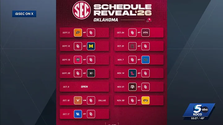 SEC releases 2026 OU football regular season schedule, who will they play and when?