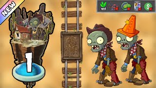 Plants Vs Zombies 2 - Wild West Day 1 Plants Lvl 1 & No Premium