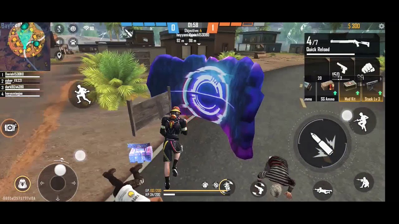 gameplay Free Fire(fearless)