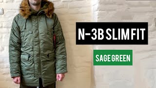 Куртка аляска Alpha Industries N-3B Slim Fit зеленая | Обзор от Alphaind.ru