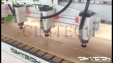 Multi heads wood cnc router machine, 4 spindle engraving different depth at same time