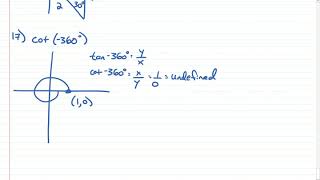 Evaluating Trigonometric Expressions (Part 3)- Special Triangles and Quadrantal Angles - HW Review