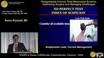 Anastomotic leak: Current management (TME)