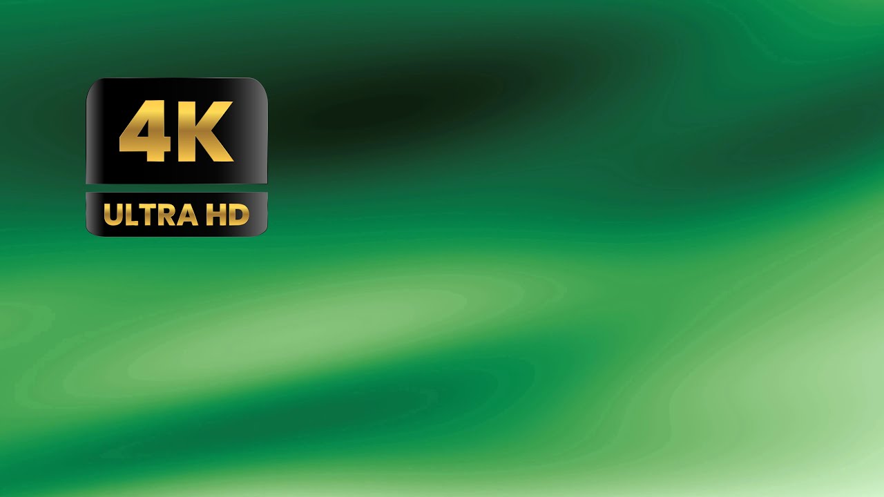 4K TV Background | Green Gradient Waves