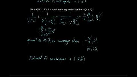 Calculus 11.9 Representations of Functions as Power Series