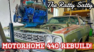 Abandoned 1968 Plymouth Satellite | The Ratty Satty | Motorhome 440 Engine Teardown & Rebuild Begins