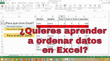 Excel Básico: Episodio 4 Ordenar datos