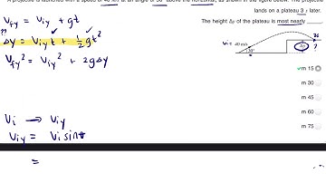 Projectile Motion Problem (Launched at an angle)