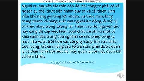 Cổ Phiếu Thường   Lợi Nhuận Phi Thường