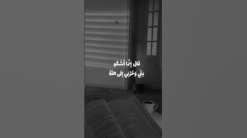 [ قال إنما أشكوي بثي وحزني الي الله || القارئ عمار الشلاحي تلاوة جميلة جداً 🌿🖤.
