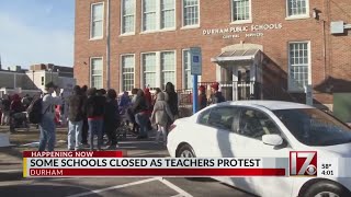 Some Durham schools closed Monday as educators protest