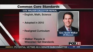 Walker calls on Legislature to end Common Core