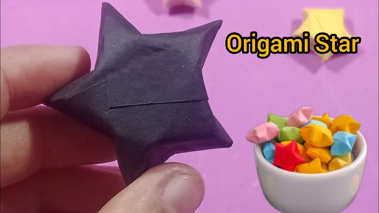 Paper Origami StarHow to make paper starEasy way YouTube