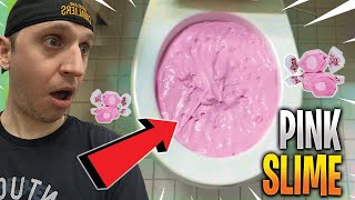 WILL IT FLUSH PINK TAFFY SLIME!! **GOOZY** Silver Glitter, Hot Takis, Popcorn, Entire TP Roll! | 4K