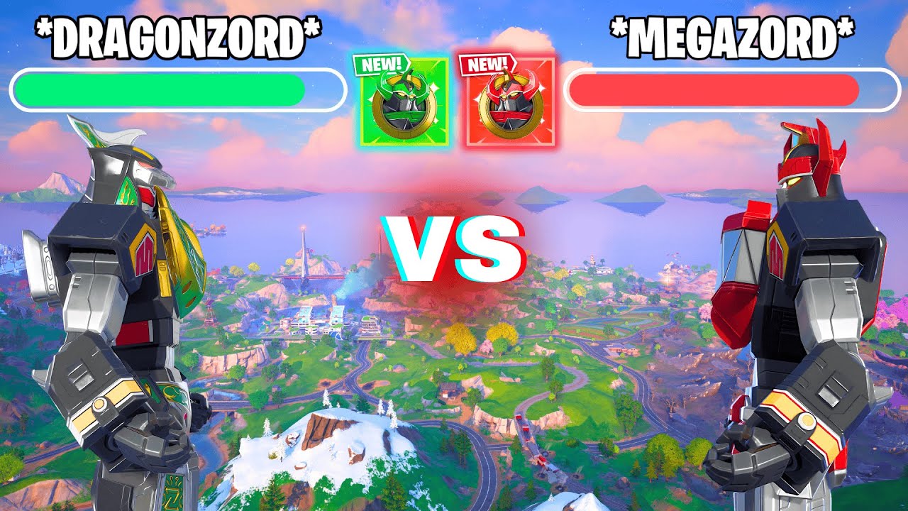 *DRAGONZORD VS MEGAZORD* ALL MYTHIC GUNS IN FORTNITE (NEW! Chapter 6 Season 4)