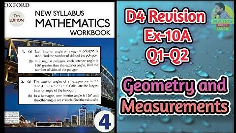 Q1-Q2 || D4 || Revision Ex-10A || Geometry and measurement || NSM 7th edition