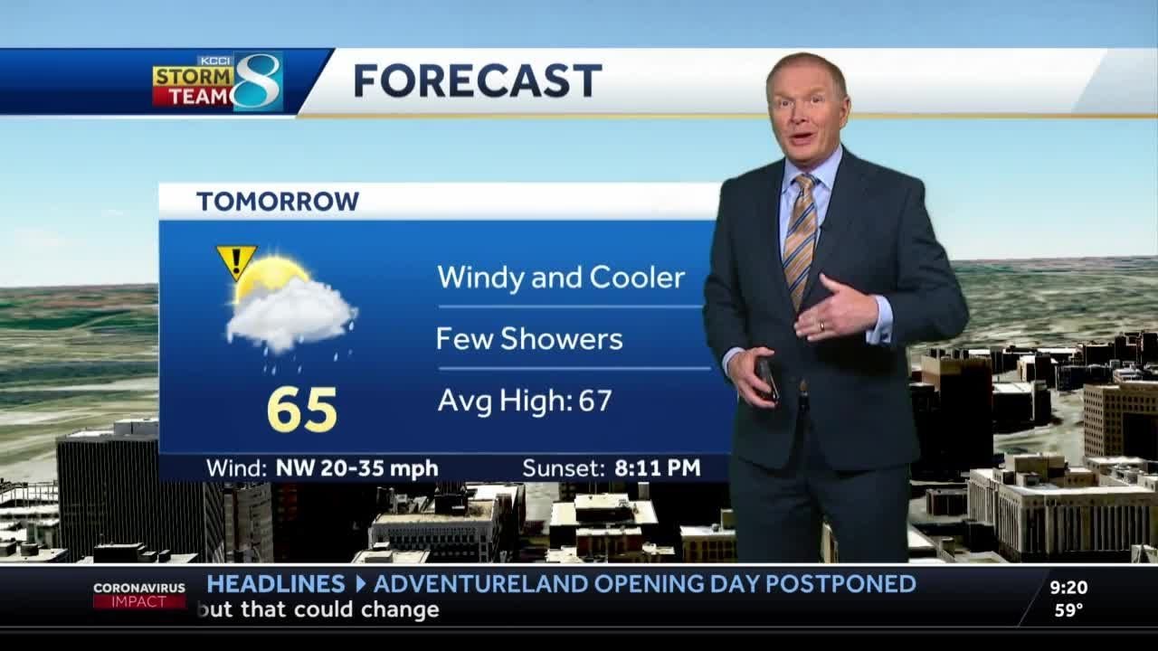 Wednesday windy, cooler with some showers - YouTube