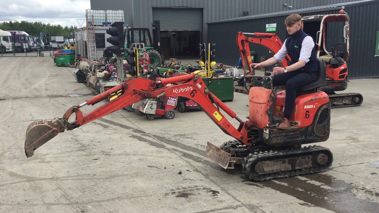 Kubota K008-3 0.8T Micro Digger 2947Hrs  FOR AUCTION