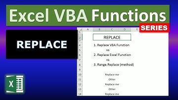 Excel VBA Functions: REPLACE