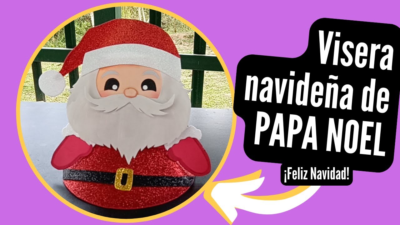 Visera de Papá Noel / Visera de foami Navideña