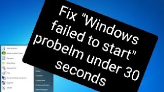 How to solve 'Windows Failed to start' problem under 30 seconds very easily