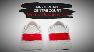 Air Jordan 1 Centre Court White University Red 2021 Detailed Look