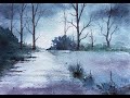 Easy Trees Painting Tutorial for Beginners | watercolor painting tutorial | Paint with David