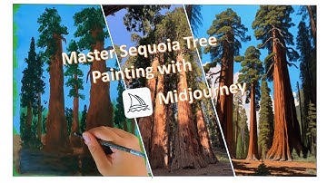 Acrylic Painting for Beginners: National Park Series - Master Sequoia Tree Painting with Midjourney