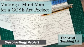 Art Mind Map- Exploring and Recording Ideas for a GCSE Art Project