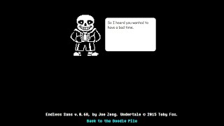 Endless Sans Fight "World Record TRAINING 08" || Undertale Fangame
