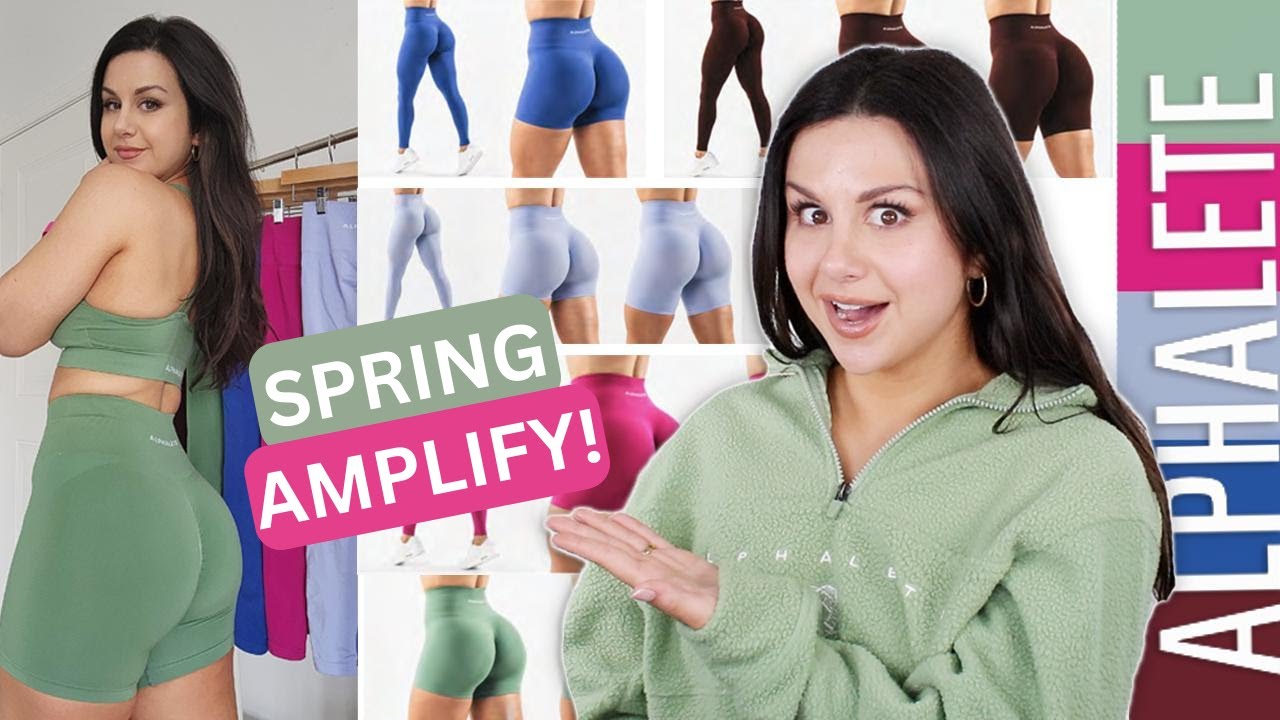 NEW ALPHALETE AMPLIFY LEGGINGS TRY ON HAUL REVIEW! #alphalete 