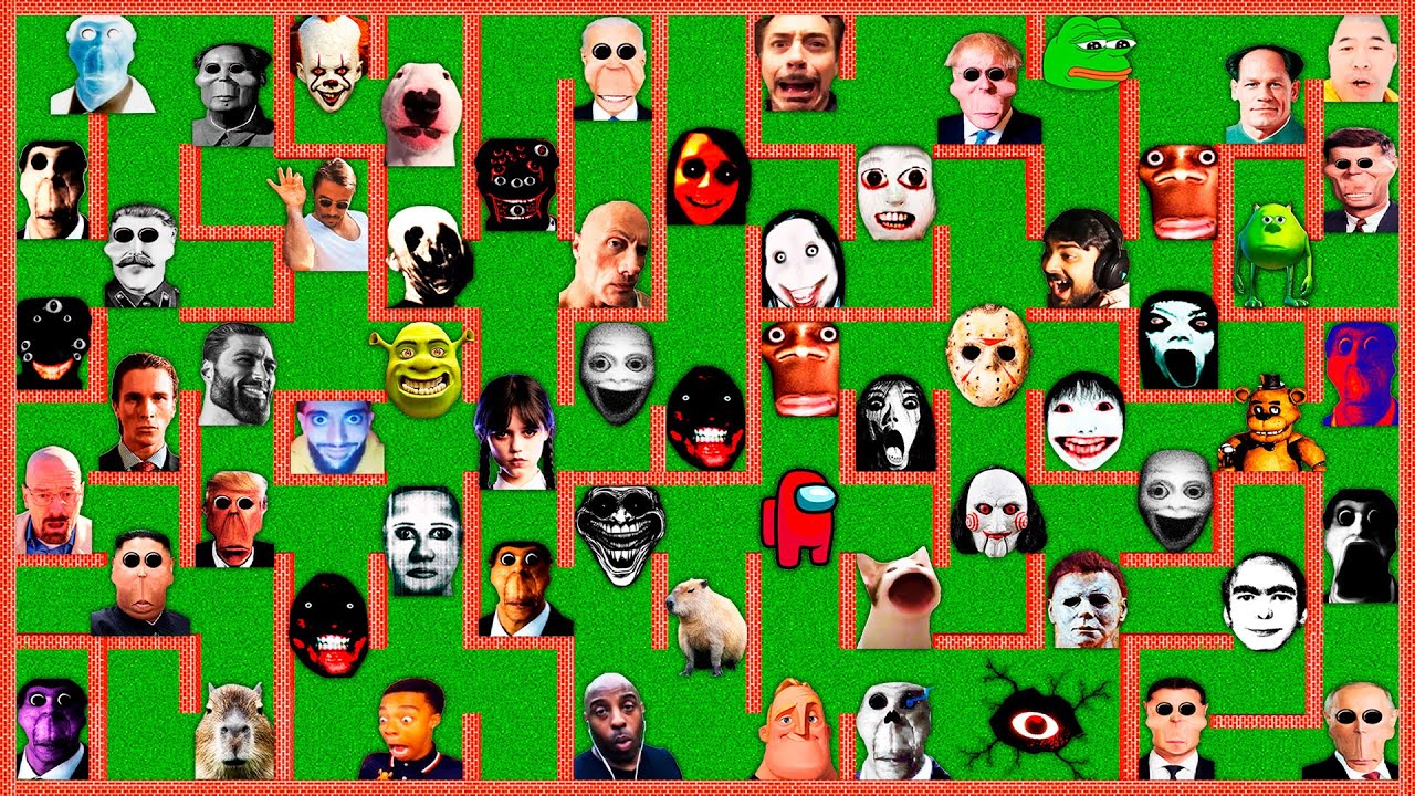 HARDCORE SURVIVAL in MAZE with 100 NEXTBOTS in MINECRAFT animation! OBUNGA gameplay - coffin meme