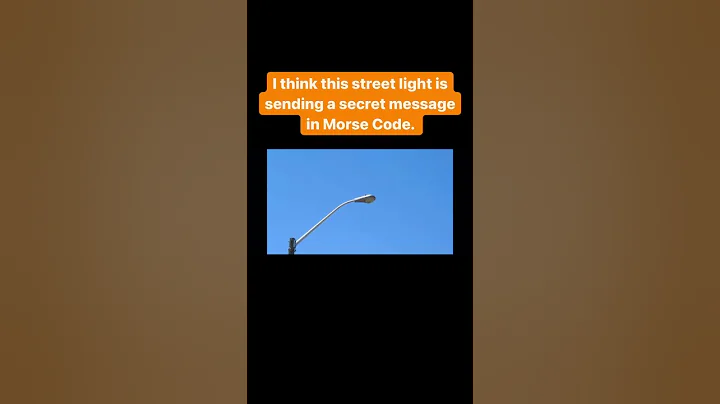 Street Light Morse Code