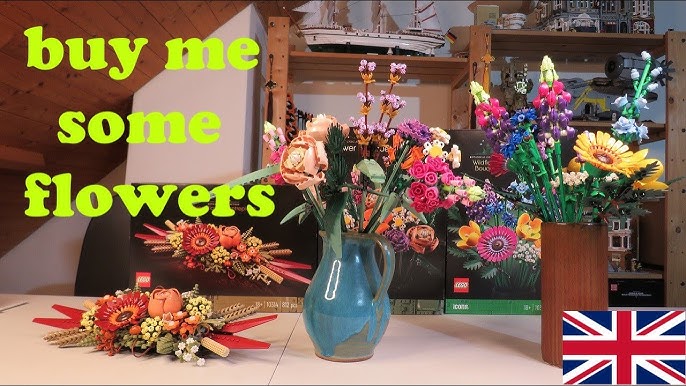 Nouveautés LEGO Icons Botanical Collection 2023 : 10313 Wildflower Bouquet  et 10314 Dried Flower Centrepiece - HelloBricks