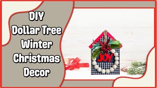 Easy DIY Buffalo Check Winter Christmas Decor | Christmas Crafts Ideas 2022 | Easy Dollar Tree DIY