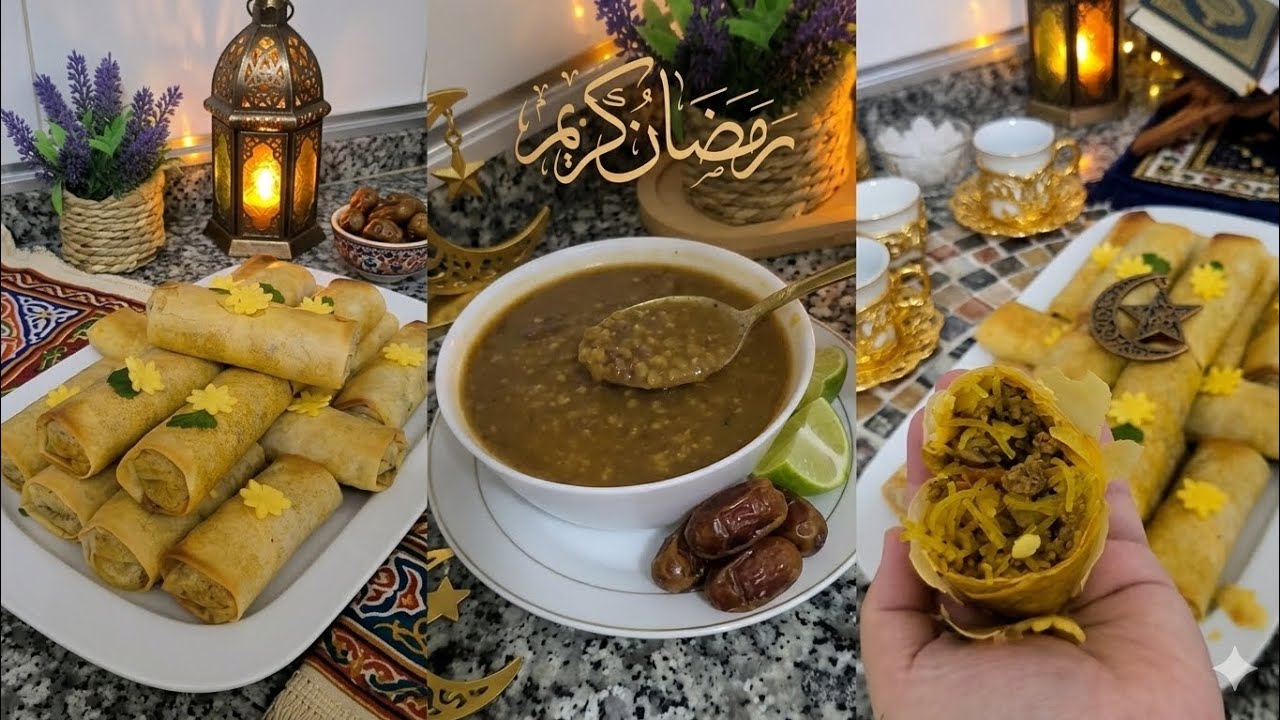 مائدة 11 رمضان ما تكمل بلا بيهم! 🌙 حريرة مغربية بتشيشة بطريقتي مقومة وسيكار مقرمش بحشوة لديدة بزاف 😋