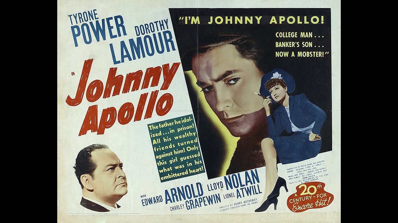 Джонни Аполлон (1940, США) криминал, драма, нуар