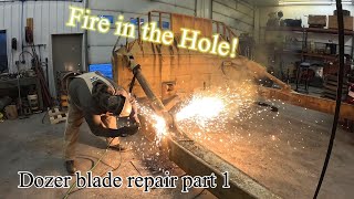 Dresser TD25G blade repair | line boring and welding. Part 1