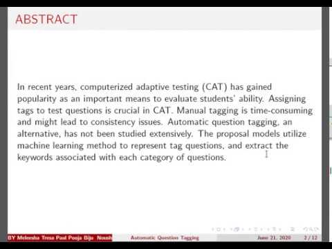 Automatic Question Tagging