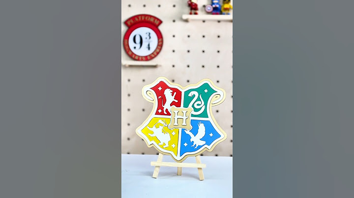 #harrypotter Hogwarts forever-DIY Layered#hogwarts Crest&Platform 9¾ in Creatorally Colored Plywood